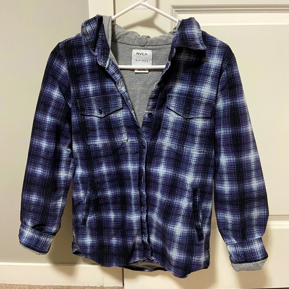 RVCA Plaid Hooded Jacket